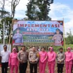 Kapolres Pasuruan Tanamkan Ketahanan Pangan serta Pimpin Pemberian Pupuk di Desa Sentul