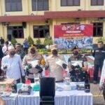 Di Akhir Tahun Polres Pasuruan Musnahkan Barang Bukti Narkotika, Miras, dan Knalpot Brong