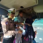Tingkatkan Keselamatan Polres Gresik Bersama Jasa Raharja dan Dishub Gelar Ramp Check Bus Pariwisata