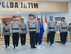 Polda Jawa Timur Ikuti Upacara Pemuliaan Nilai – nilai Luhur Tribrata Sambut Hari Bhayangkara ke -79