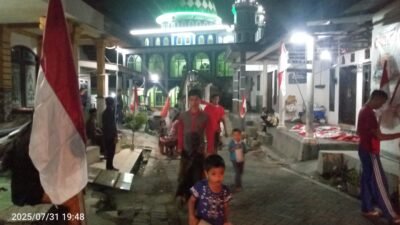 Kampung Blok M Karangtengah Beraksi, Merah Putih Berkibar Sambut HUT Kemerdekaan RI ke-80