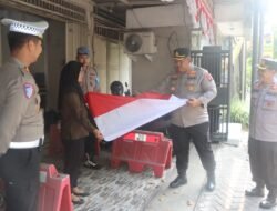 Polres Pasuruan Galang Nasionalisme, Gelar Gebyar Bendera Merah Putih di Bangil