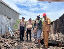 Polres Pasuruan Beri Bantuan, Ringankan Beban Korban Kebakaran di Rembang