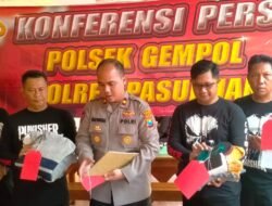 TERUNGKAP: Lima Pelaku “Geng Malam” Beraksi di Gempol Dibekuk Polisi, Ratusan Juta Rupiah dan Puluhan Gram Emas Berhasil Disita
