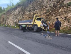 Truk Bermuatan Granit Gagal Menanjak, Kernet Tewas Terjepit di Tebing Kalipare