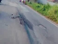 Jalan Kabupaten di Desa Karangasem Rusak Parah, Warga Khawatir Timpa Korban