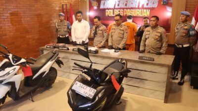 Ungkap 3 Kejahatan Jalanan, Polres Pasuruan Tangkap Pelaku Begal dan Curanmor