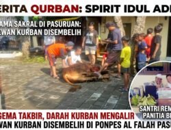 19 Hewan Disembelih di Ponpes Al Falah Gragal Beji, Santri Rembang Bersatu dalam Spirit Idul Adha