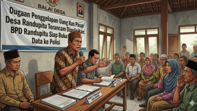 ‎Dugaan Penggelapan Uang Kas Pasar Desa Randupitu Terancam Dipolisikan: BPD Siap Buka Data ke Polisi ‎