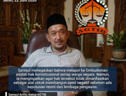 Laporan ke Ombudsman Jadi Sorotan, Ketum LSM AGTIB: Laporan Bukan Bukti Kesalahan