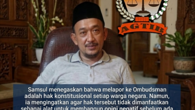 Laporan ke Ombudsman Jadi Sorotan, Ketum LSM AGTIB: Laporan Bukan Bukti Kesalahan