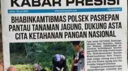 Bhabinkamtibmas Polsek Pasrepan Pantau Tanaman Jagung, Dukung Asta Cita Ketahanan Pangan Nasional
