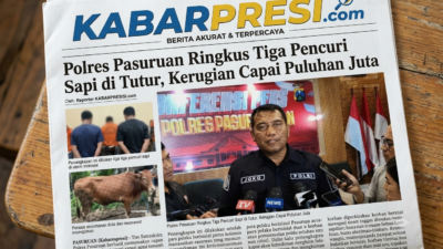 Polres Pasuruan Ringkus Tiga Pencuri Sapi di Tutur, Kerugian Capai Puluhan Juta