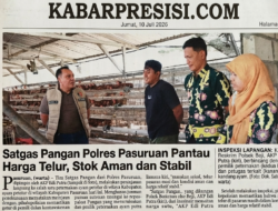 Satgas Pangan Polres Pasuruan Pantau Harga Telur, Stok Aman dan Stabil