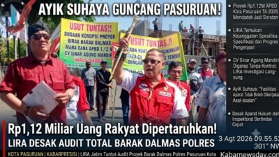 ‎AyiK Suhaya Guncang Pasuruan! Uang Rakyat Rp1,12 M Dipertaruhkan, LIRA Desak Audit Total Barak Dalmas Polres