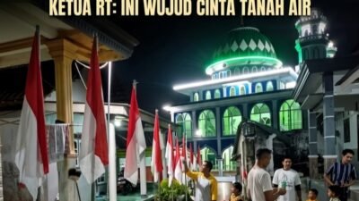 ‎Warga Kampung Blok M Dusun Karangtengah Pasang Deretan Bendera, Ketua RT: Ini Wujud Cinta Tanah Air