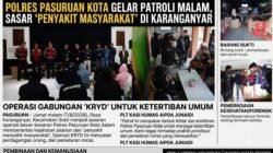 ‎Polres Pasuruan Kota Gelar Patroli Malam, Sasar “Penyakit Masyarakat” di Karanganyar