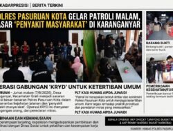 ‎Polres Pasuruan Kota Gelar Patroli Malam, Sasar “Penyakit Masyarakat” di Karanganyar
