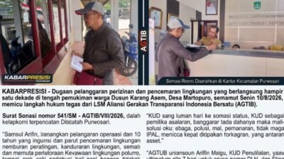 ‎Warga Karang Asem Martopuro Resah, LSM AGTIB Layangkan Somasi Tegas ke Pengelola Limbah Plastik dan KUD Margo Agung