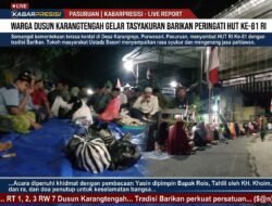 ‎Warga Dusun Karangtengah Gelar Tasyakuran Barik an Peringati HUT Ke-81 RI