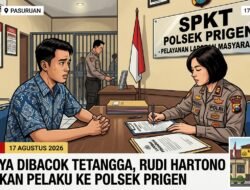 Ayahnya Dibacok Tetangga, Rudi Hartono Laporkan Pelaku ke Polsek Prigen