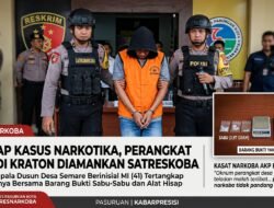 Ungkap Kasus Narkotika, Perangkat Desa di Kraton Diamankan Satreskoba Polres Pasuruan Kota