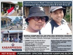‎Camat Purwosari Munif Triatmoko, S.E., M.M. Apresiasi Semangat Kebangsaan Warga Kampung Blok M di HUT RI ke-81