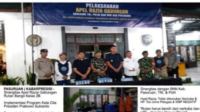 ‎Rutan Bangil Bersinar! Razia Gabungan TNI-Polri-BNN Pastikan Tidak Ada Narkoba dan HP