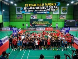 82 Klub Bulu Tangkis Se-Jatim Berebut Gelar di Bupati Pasuruan Open 2026