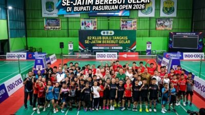 82 Klub Bulu Tangkis Se-Jatim Berebut Gelar di Bupati Pasuruan Open 2026
