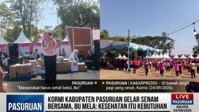 ‎Kormi Kabupaten Pasuruan Gelar Senam Bersama, Bu Mela: Kesehatan Itu Kebutuhan
