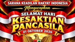 ‎YLBH S.K.R.I Ucapkan Hari Kesaktian Pancasila, Serukan Persatuan dan Keadilan Sosial
