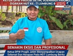‎Ketua DPW Progib Jatim Soemardi Priono Doakan HUT ke-7 Lumbung Berita: Semakin Eksis dan Profesional