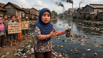 ‎Kali Wrati Membusuk, Warga Murka: “Mau Sampai Kapan Kami Dikasih Air Bau dan Gatal?”